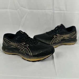 New 2021 Men's Asics Gel Saiun 'Black Pure Gold' US Size 9 1011B400-001 Sneaker